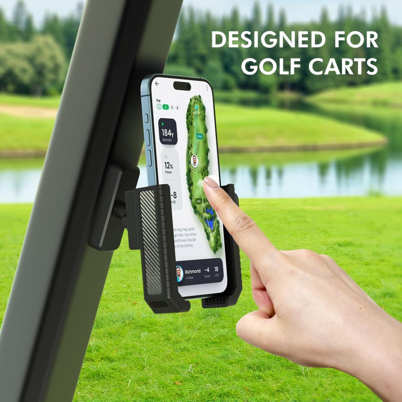 Welvath Magnetic Golf Cart Phone Holder  Rotatable Phone Mount Holder Compatible With Iphone/Galaxy/Smartphones  Golf Cart Accessories For Ezgo Club Car Yamaha Gift For Men Women - Image 4