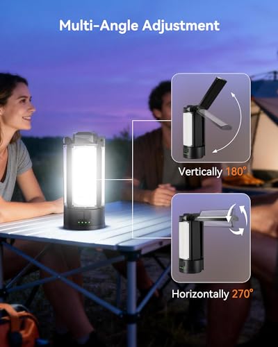 CORESLUX Rechargeable Camping Lights with Stand, 6000K Portable Work Light, 4 LED Lamp Heads Magnetic Flashlight with Detachable Tripod Camping Essentials for Outdoor Work, Garage, Camping, Fishing - Image 5