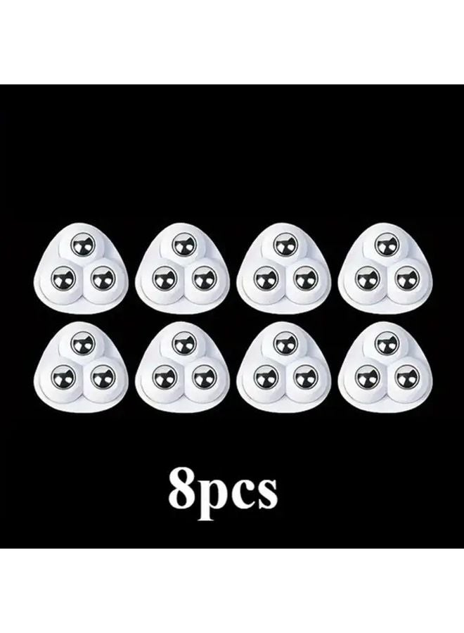 8 White Self Adhesive 360 Rotating Wheel Casters No Tools Required For Home Appliances - Image 5