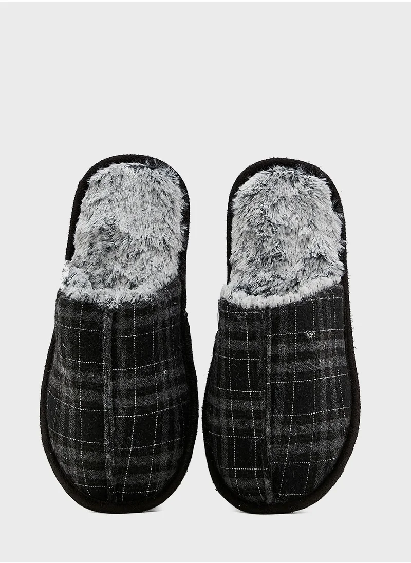 Seventy Five Check Bedroom Slippers