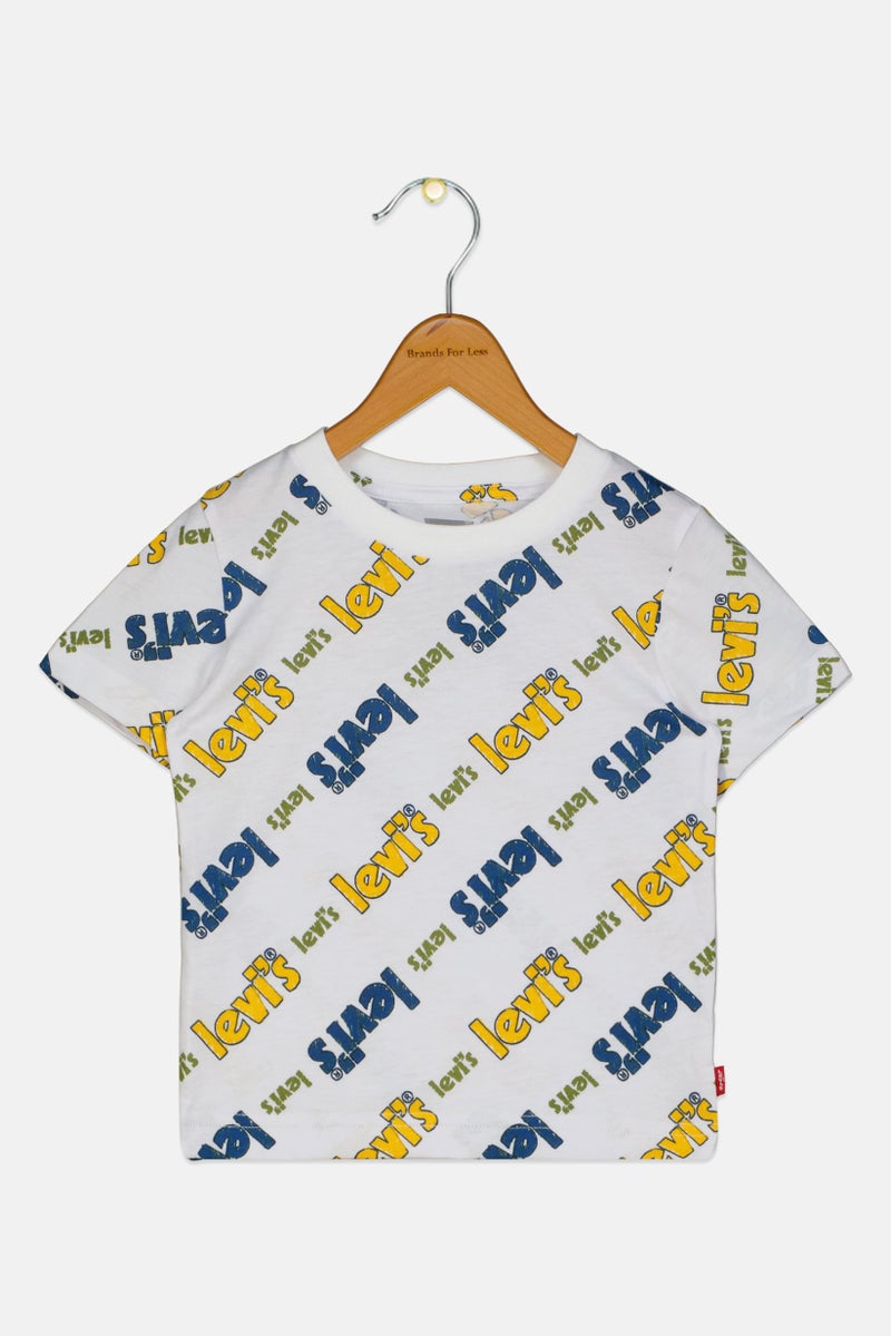 Levi's Kids Boy Crew Neck Short Sleeve Graphic Print T-Shirt, Multicolor - Image 1