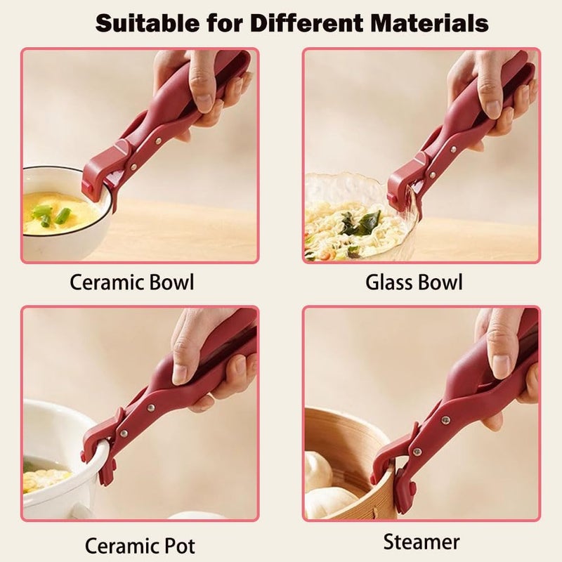 Cozron Cozron Multi-Purpose Anti-Scald Bowl Holder Clip for Kitchen, Multi-Function Anti-Scald Bowl Clip, Kitchen Silicone Anti Slip Clip, Silicone Anti-Scalding Anti-Slip Clip for Dish, Pots, Bowls, Plates - Image 4