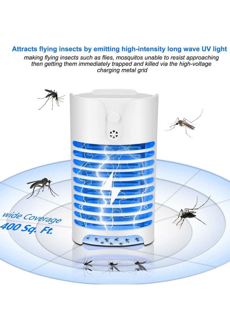 Mosquito Killer Lamp , 2-Piece Electronic Bug Zapper Plug in with UV LED Light, Powerful Electric Mosquito Fly Zapper, Insect Trap Lamp for Indoor