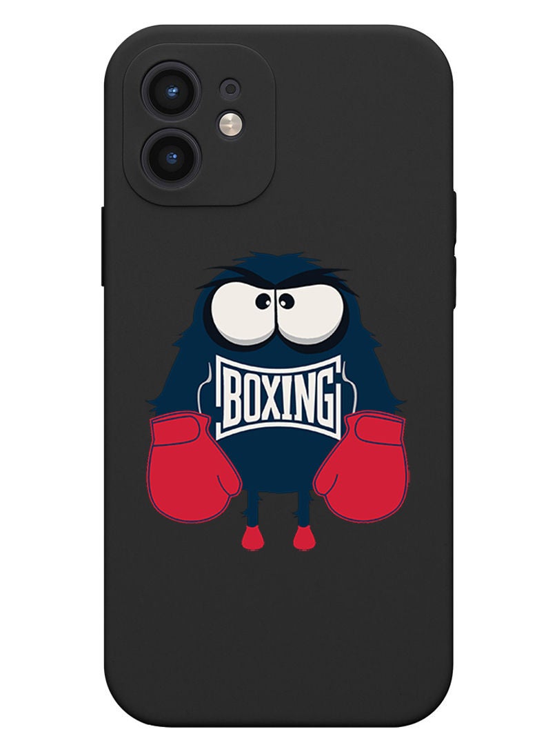 Theodor Protective Slim Fit Case Liquid Silicone Cover with Full Body Protection Anti-Scratch Shockproof Case For iPhone 12 Black  - Boy copy - Image 1