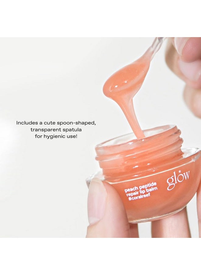 Glow - Peach Peptide Repair Lip Balm Iceblue Crueltyfree & Artificial Fragrancefree Essential Oilfree Nourish & Moisturize Lips With Peach Flavored Lip Balm 0.3 Oz - Image 1