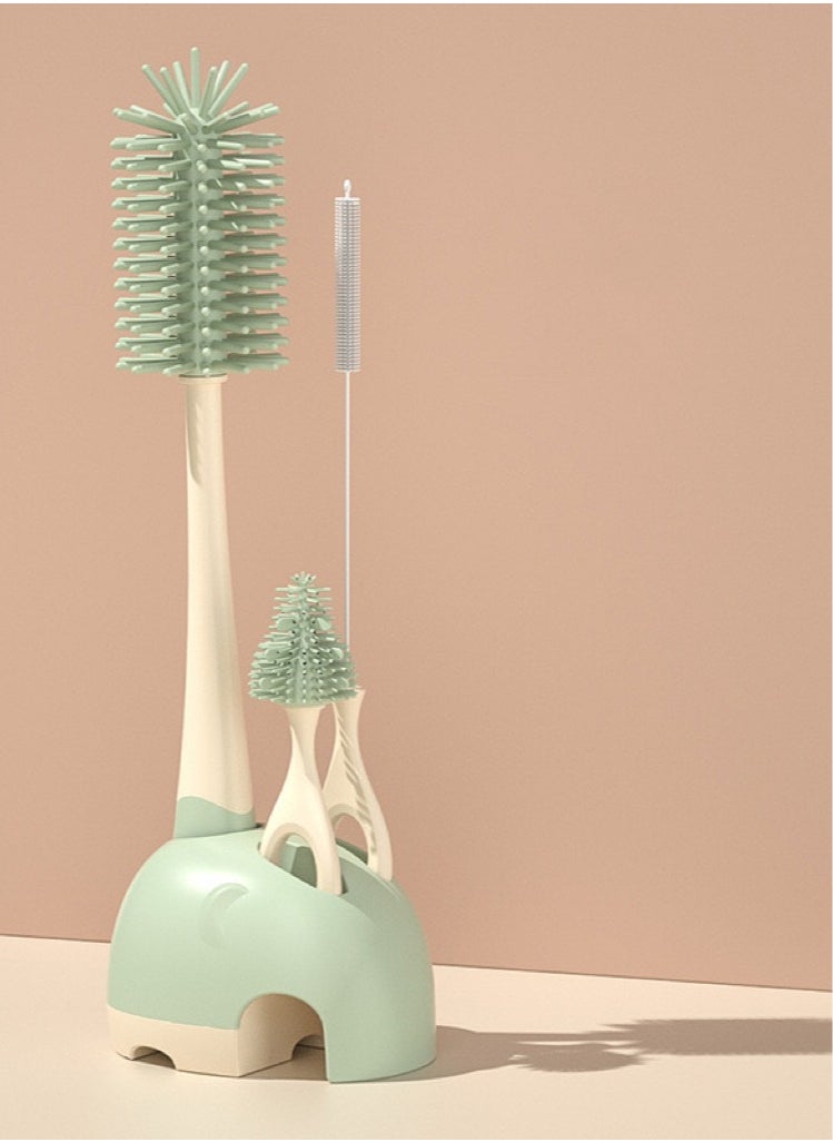 haleemy Baby Bottle Cleaning Brush Set with 360° Rotation  - Image 1