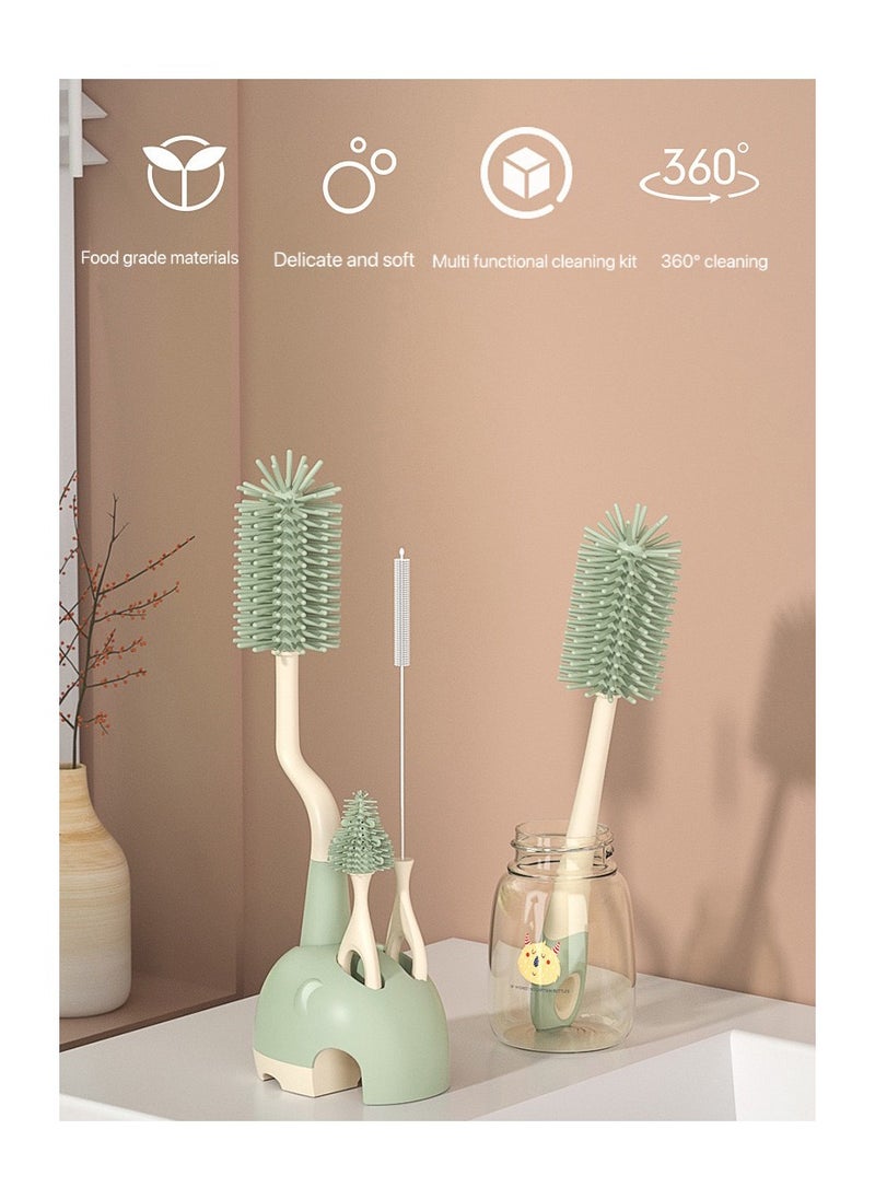 haleemy Baby Bottle Cleaning Brush Set with 360° Rotation  - Image 4