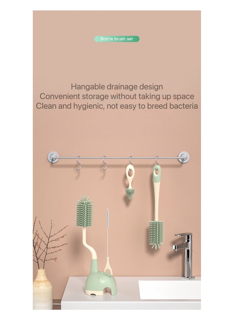 haleemy Baby Bottle Cleaning Brush Set with 360° Rotation  - Image 3