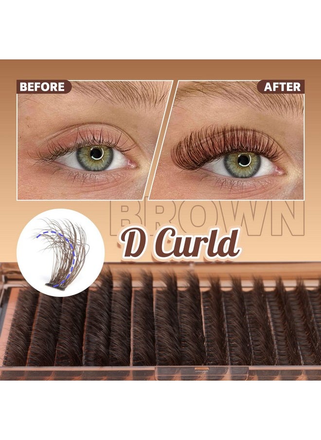 FANXITON Brown Lash Clusters 320 Pcs Lash Extension Kit Fluffy DIY Eyelash Extensions Kit Natural Look Cluster Lashes D Curl 8-16 MM Mixed Lash Bond and Seal Lash Tweezers for Lash Clusters Kit DIY at Home  - Image 4
