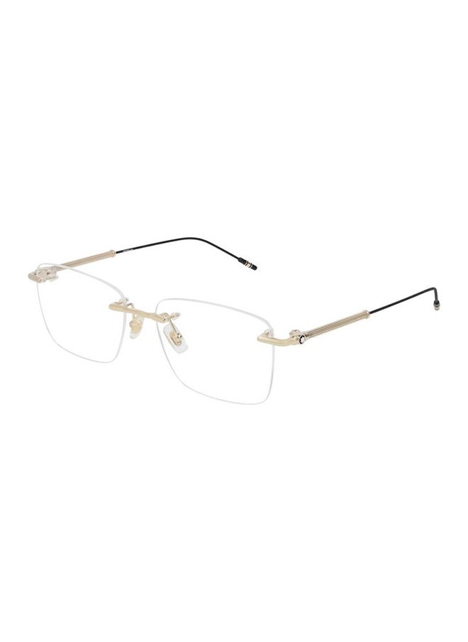 MONTBLANC - Men's Rectangle Eyeglasses - MB0038O 002 55 - Lens Size: 55 Mm - Image 1