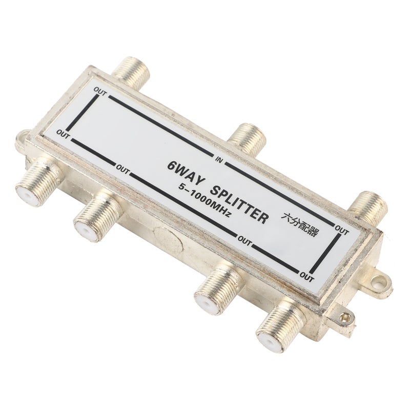 6 Way Coax Cable Splitter 5-1000MHz CATV TV Antenna Coaxial Signal Split - Image 4