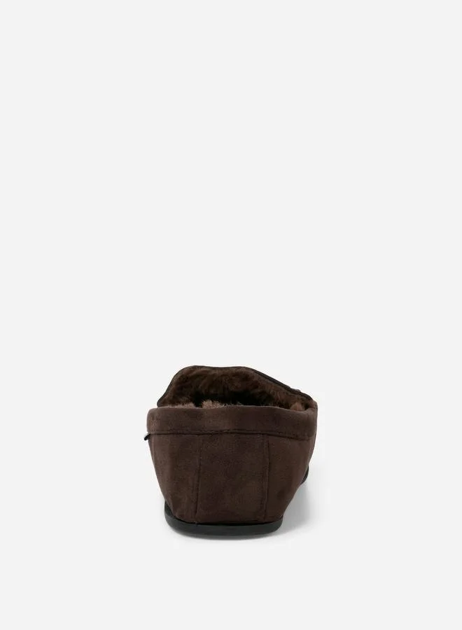 JACK & JONES Faux Fur Trim Moccasins