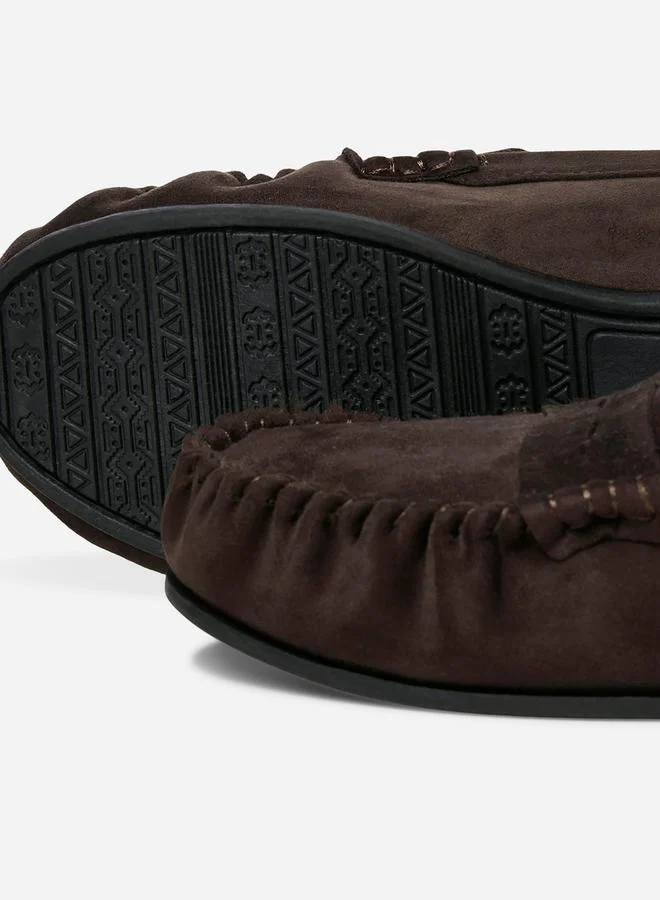 JACK & JONES Faux Fur Trim Moccasins