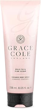 Grace Cole Wild Fig Pink Cedar Exfoliating Body Scrub 238ml Refreshing Hydrating Essential Oils Vegan and Cruelty Free No SLS or Parabens Made In England - Image 1
