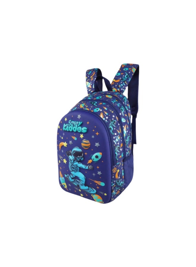SMILY KIDDOS Space Astronaut EVA Shell Backpack (19L) | Durable & Lightweight Kid's School Bag – Blue (45 x 30 x 14 cm) - Image 1