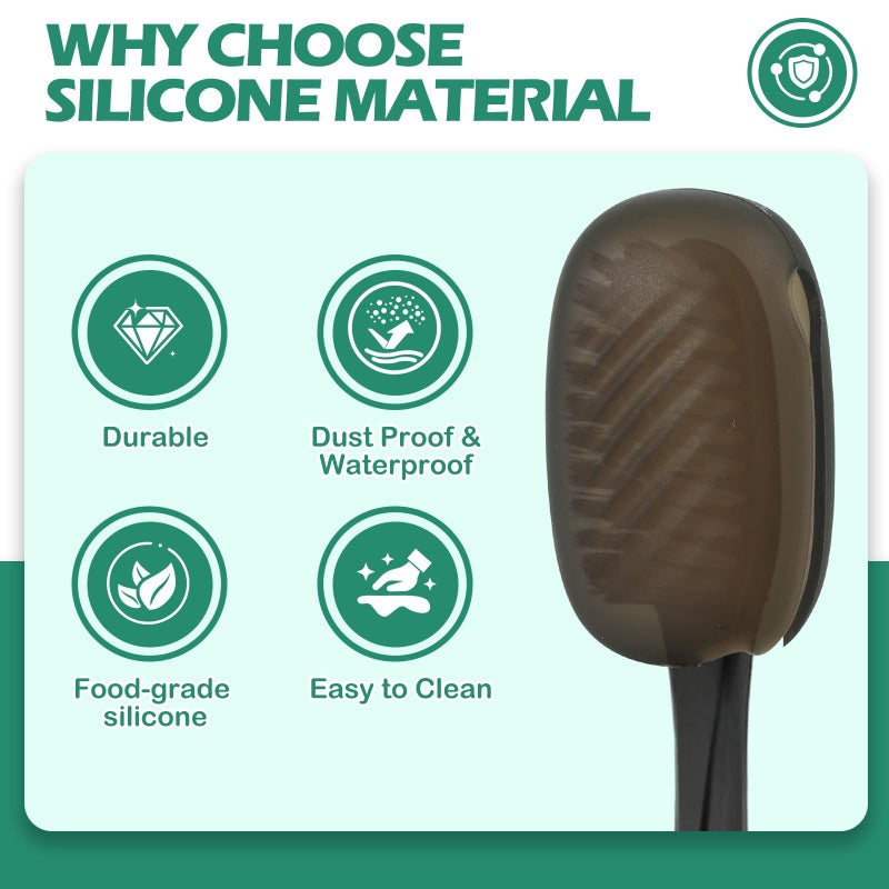 Lapfoon 6 Packs Silicone Toothbrush Covers, Tooth Brush Cover Cap for Electric & Manual Toothbrush Heads - Image 4