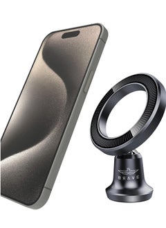 Brave Magnetic Car Mount, [High-Grade N52H Magnets] Magnetic Car Phone Holder for Car Dashboard, iPhone Car Holder Mount Vent Phone Mount for Car Compatible with iPhone 15 Pro Max/Plus, 14/13/12 Series  - Image 1