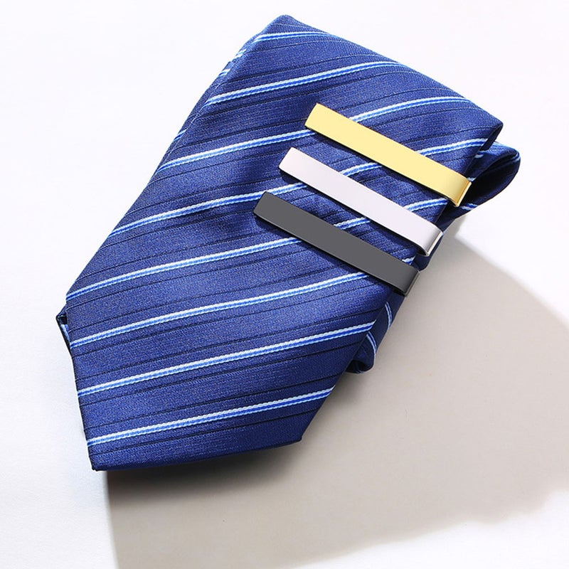 Tie Clips for Business, Durable Stainless Steel Tie Bars with Classic Style - Image 4