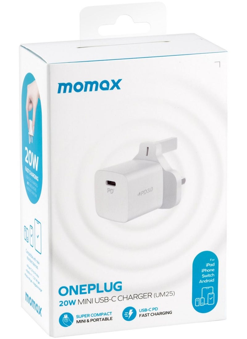 Momax - Super Compact Portable One Plug UM25 Mini USB-C PD 3.0 Fast Charger - Image 1