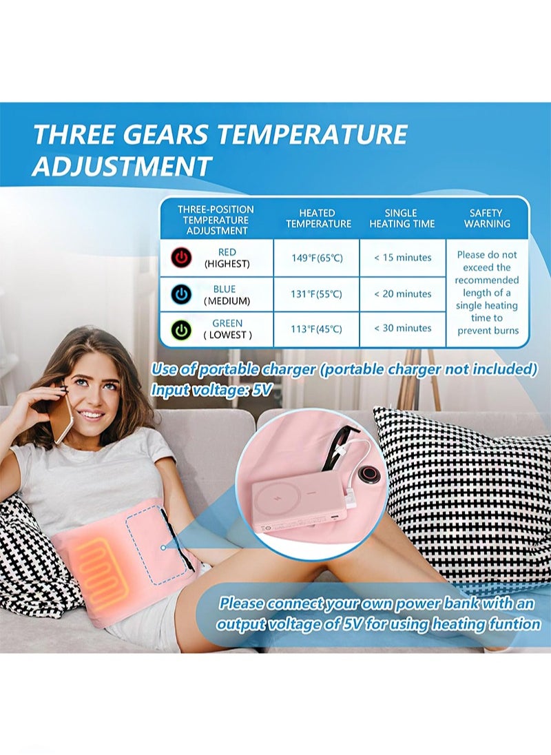 HaLunhi Heating Castor Oil Pack Kit for Liver Detox & Neck， Reusable Organic Cotton Flannel Castor Oil Wrap Compress Stomach Thyroid， Electric Castor Oil Pack with Heating Pad for Liver Detox  - Image 3