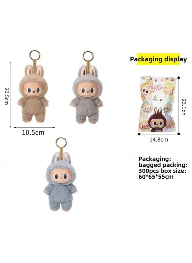 null - Exclusive For 1: 1 High-end Macaron 8 Inch Plush Vinyl Cloth Blind Bag Doll Keychain Pendant-Color:Ak32 Macaron 8inch Plush Vinyl Labubu Blind Bag - Image 1