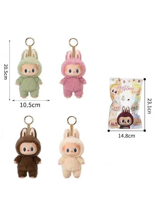 null - Exclusive For 1: 1 High-end Macaron 8 Inch Plush Vinyl Cloth Blind Bag Doll Keychain Pendant-Color:Ak32 Macaron 8inch Plush Vinyl Labubu Blind Bag - Image 1