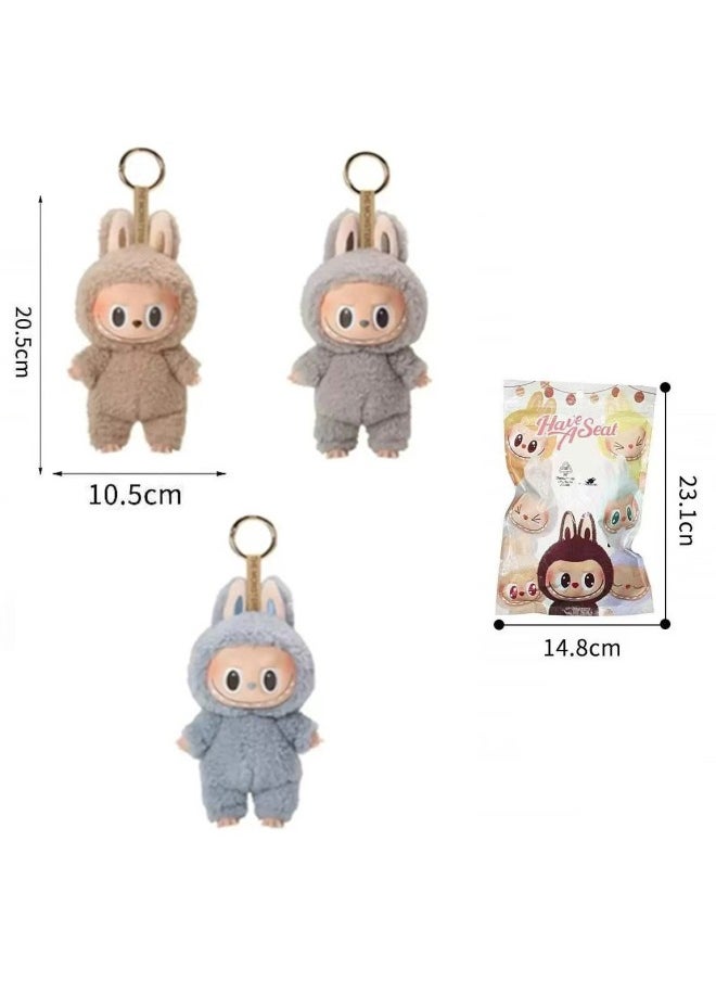 null - Exclusive For 1: 1 High-end Macaron 8 Inch Plush Vinyl Cloth Blind Bag Doll Keychain Pendant-Color:Ak32 Macaron 8inch Plush Vinyl Labubu Blind Bag - Image 1