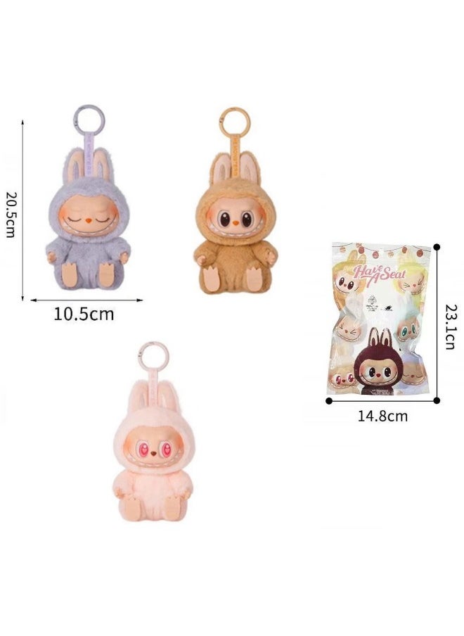 null - Exclusive For 1: 1 High-end Macaron 8 Inch Plush Vinyl Cloth Blind Bag Doll Keychain Pendant-Color:Ak32 Macaron 8inch Plush Vinyl Labubu Blind Bag - Image 1