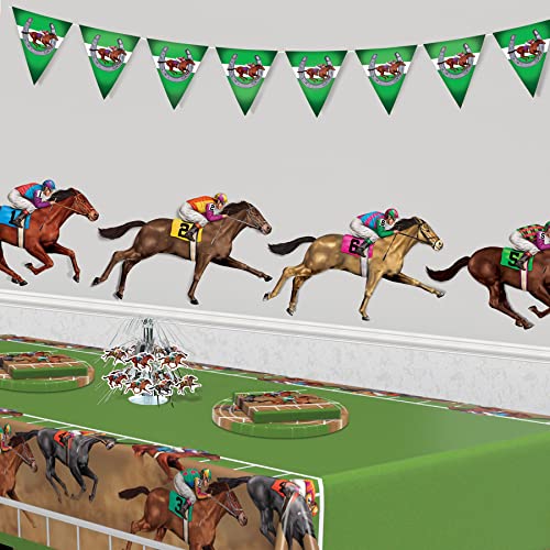 Beistle Race Horse Props 8-Count – 29" Cutout Horse Images Printed on 2 Clear Plastic Sheets for Racehorse Sports Day Decorations, Horse Racing Parties, and Wall Backdrops - Image 2