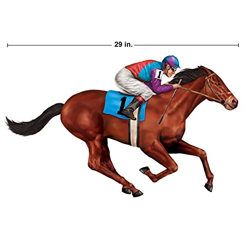 Beistle Race Horse Props 8-Count – 29" Cutout Horse Images Printed on 2 Clear Plastic Sheets for Racehorse Sports Day Decorations, Horse Racing Parties, and Wall Backdrops - Image 3