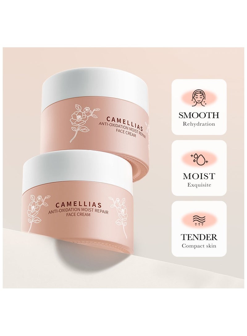 BIOAOUA Camellia Face Cream - Antioxidant Rich Formula for Deep Moisture & Skin Repair, Brightens & Nourishes All Skin Types - Image 3
