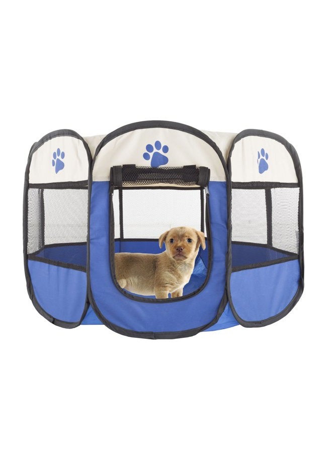 PETMAKER Pop-Up Pet Playpen - 26-Inch Indoor and Outdoor Dog Kennel with Carrying Bag - Portable Pet Enclosure for Dogs and Small Animals (Blue) - Image 1