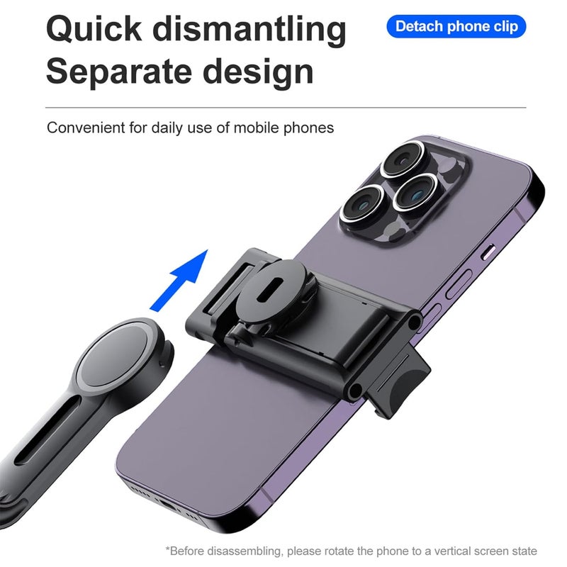 ANDOER Auto Face Tracking Tripod Phone Holder Desktop Selfie Gimbal Stand 360°Rotatable Support Face Body Tracking Gesture Control with Phone Clip for Vlog Live Streaming Recording Video - Image 3