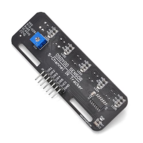 OSOYOO Infrared Line Tracking Sensor Module + 7 Pin 25cm Female to Female Jumper Wire, 5-Channel Infrared IR Line Reflection Tracker Sensor 3.3V-5V, Smart Car Black White Line Detection Tracing - Image 3