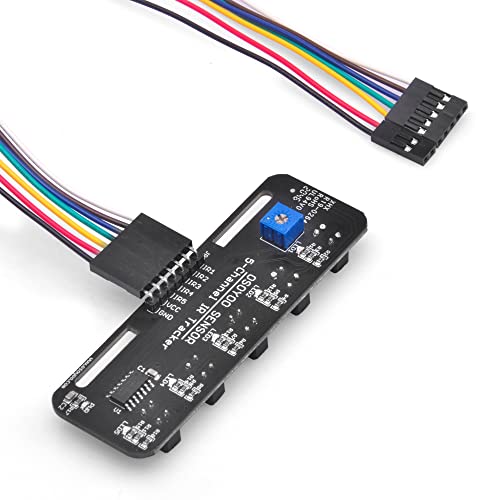 OSOYOO Infrared Line Tracking Sensor Module + 7 Pin 25cm Female to Female Jumper Wire, 5-Channel Infrared IR Line Reflection Tracker Sensor 3.3V-5V, Smart Car Black White Line Detection Tracing - Image 2