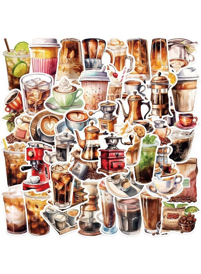 MAXLEAF 115 Pieces Coffee Drink Scrapbook Supplies Pack, Vintage Decorative Craft Paper Aesthetic Vinyl Stickers Ephemera for Bullet Junk Journal Planner Album Decoupage Collage - Image 4
