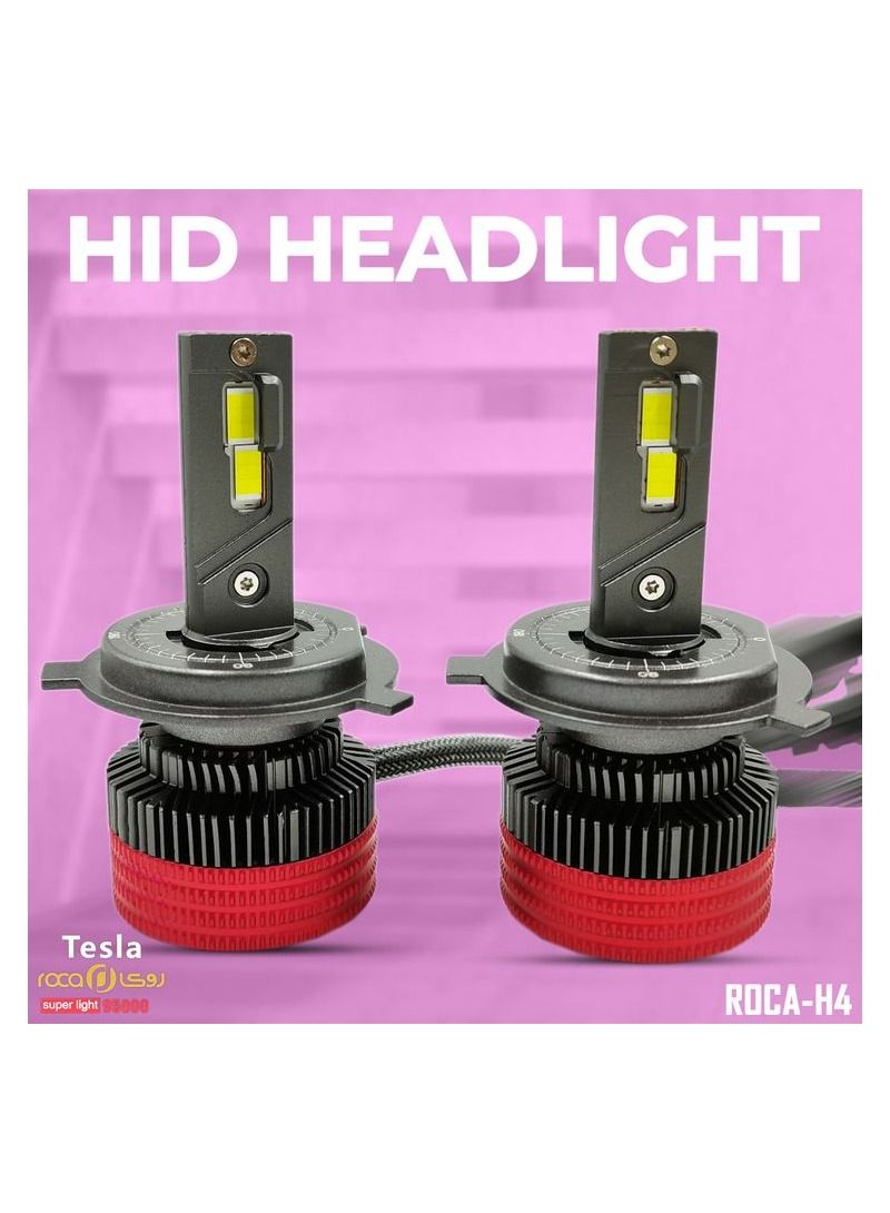 ROCA H4 LED Car Headlight Bulb 2pcs High Performance Bulb Super Light 95000 High Power Head Light 12V - Image 1