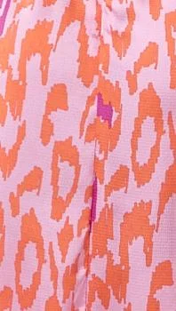 Liquorish Off Shoulder Dress in Pink Animal Print