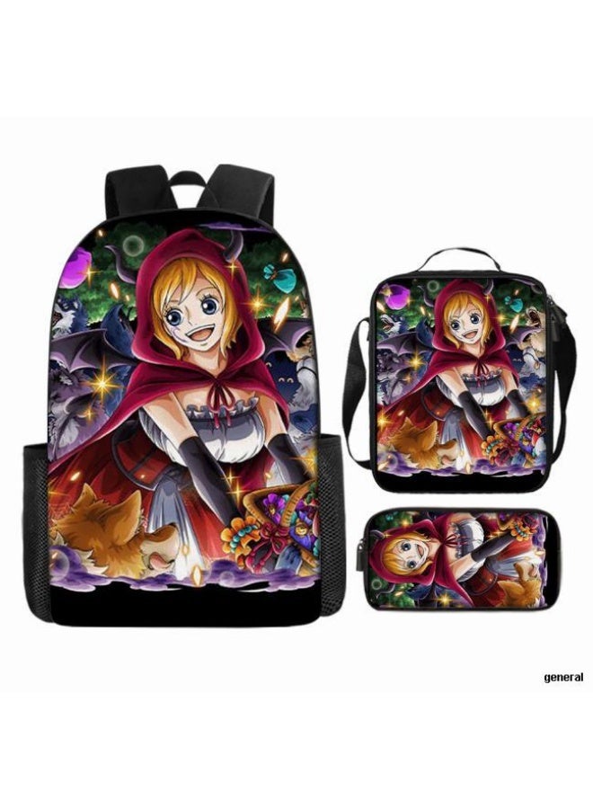 عام أحدث نموذج عالمي من الكرتون طباعة ثلاثة قطعة حقيبة مجموعة ( الطلاب ، الأطفال ، الأصدقاء ، نزهة ، تسلق الجبال ، الخ . ) - Image 1