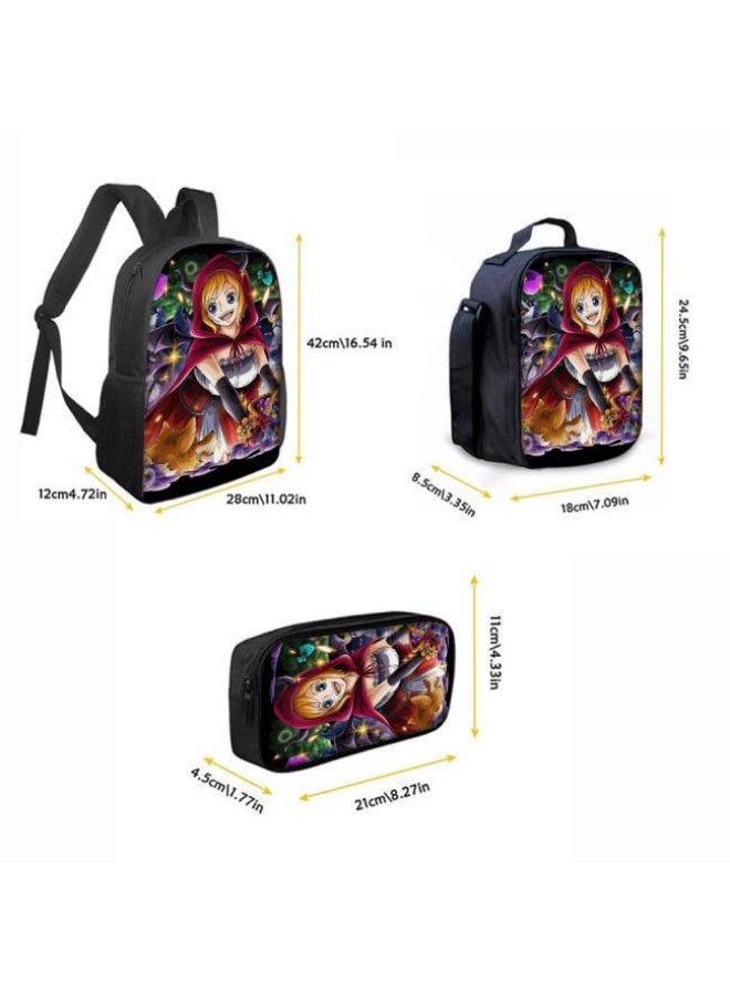 عام أحدث نموذج عالمي من الكرتون طباعة ثلاثة قطعة حقيبة مجموعة ( الطلاب ، الأطفال ، الأصدقاء ، نزهة ، تسلق الجبال ، الخ . ) - Image 3