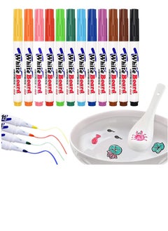 Excefore Magical Water Painting Pen, Magic Doodle Drawing Pens, Whiteboard Pen Waterproof Pen, Doodle Water Floating Painting Marker Pens, for Kids Adult Drawing Gift, Eco-Friendly Colorful Doodle  - Image 1