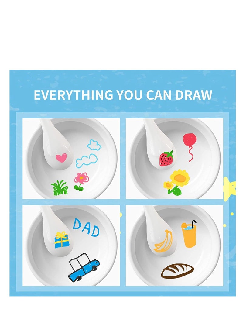 Excefore Magical Water Painting Pen, Magic Doodle Drawing Pens, Whiteboard Pen Waterproof Pen, Doodle Water Floating Painting Marker Pens, for Kids Adult Drawing Gift, Eco-Friendly Colorful Doodle  - Image 2