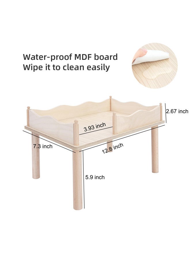 Niteangel Hamster Play Wooden Platform & Multi-Chamber Series Maze Fence for Dwarf Syrian Hamsters Gerbils Mice Degus or Other Small Pets (for 2 Chamber Hideout-Large) - Image 2