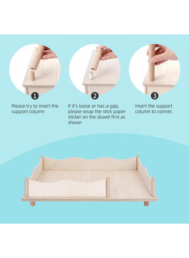 Niteangel Hamster Play Wooden Platform & Multi-Chamber Series Maze Fence for Dwarf Syrian Hamsters Gerbils Mice Degus or Other Small Pets (for 2 Chamber Hideout-Large) - Image 3