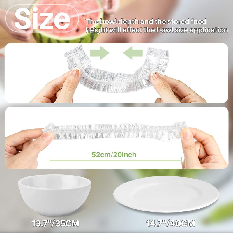 MAQIHAN 200 Bowl Covers Bread Proofing - Extra Large Plastic Wrap for Food Sourdough Bread Baking Rising Elastic Reusable Plate Covers Outdoor Food Fresh Keeping Bags Shower Cap Hair Deep Conditioning - Image 2