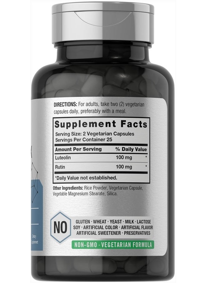 Horbaach Luteolin Complex with Rutin 100mg Supplement - 50 Capsules  - Image 2