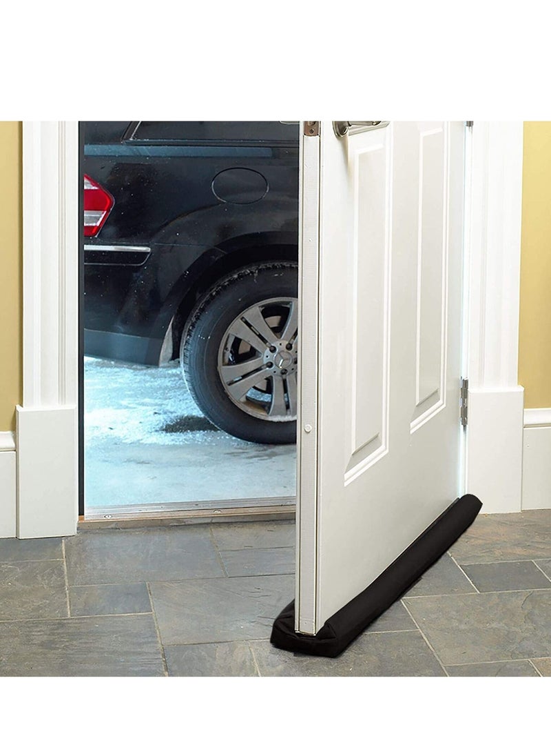 Twin Draft Guard - Twin Draft Guard - Under Door Draft Stopper, Door Noise Stopper - Window and Door Draft Guard, Double Sided Draft Guard (Brown) - Image 1