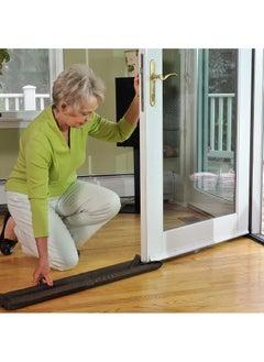 Twin Draft Guard Twin Draft Guard - Under Door Draft Stopper, Door Noise Stopper - Window and Door Draft Guard, Double Sided Draft Guard (Brown)  - Image 5