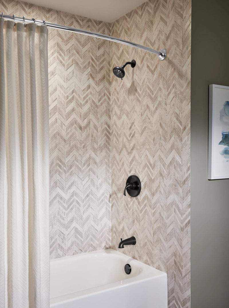 Moen Idora Matte Black Posi-Temp Tub and Shower with Valve Included, 82115BL - Image 3