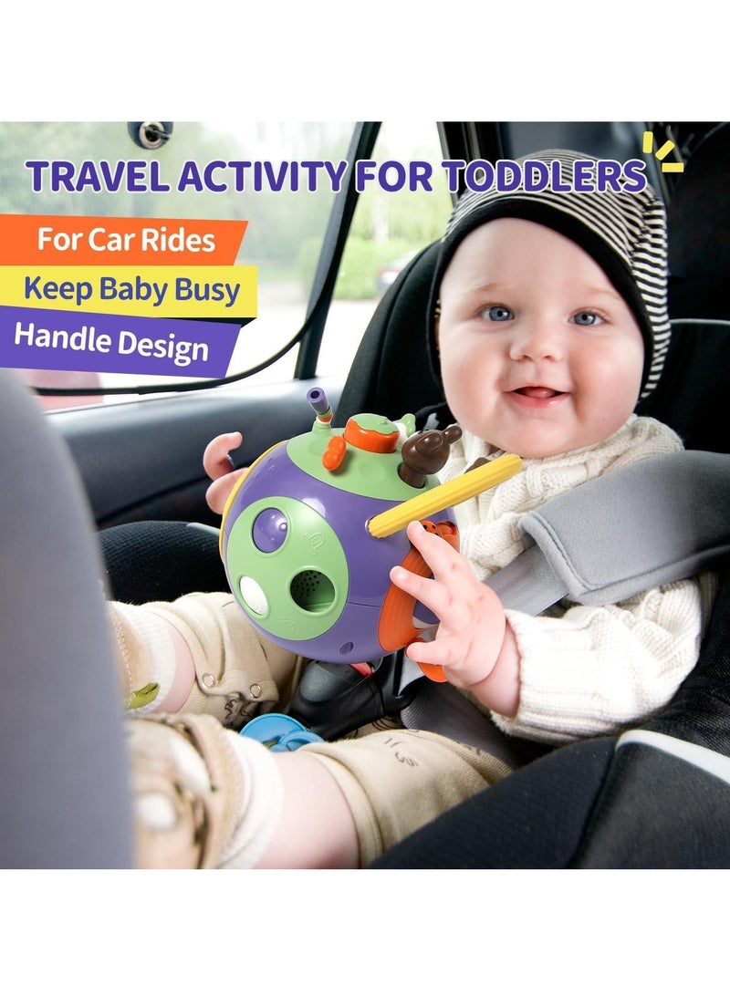 SYOSI Musical Sensory Toys for Toddlers 1-3, Baby Toys Activity Learning Cube Toys for 6 to 12 Months Baby Toys for Boy Girl Birthday Gift Purple - Image 5